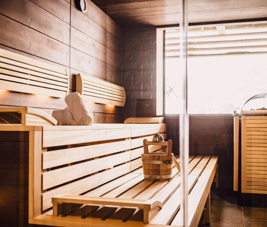 Sauna in the wellness area of the Hotel Stockinggut by AvenidA in Leogang
